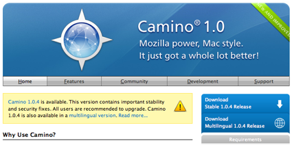 Camino 1.0.4 ya disponible