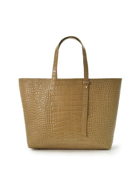 Bolso Shopping Bag De Piel Grabada Coco Beige Leandra Imagen Trasera 460x
