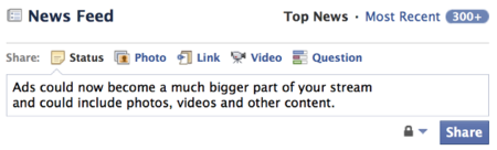 Facebook tiene nuevos bloques de anuncios, al fin se enfocan en lo social y no en los "me gusta"