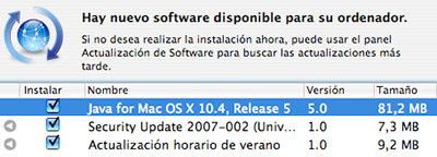 Nuevas actualizaciones de software