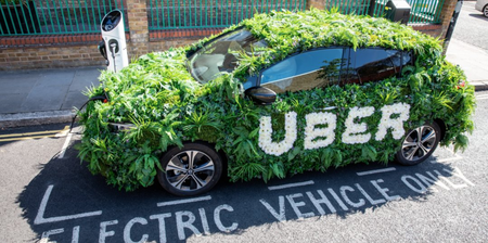 Uber London Green Plants Electric Car Ev