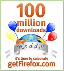 Firefox llega a la descarga número 100.000.000