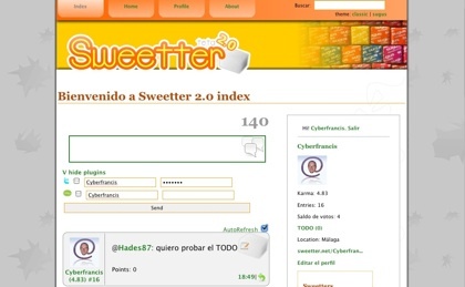 Sweetter, una implementación libre de Twitter