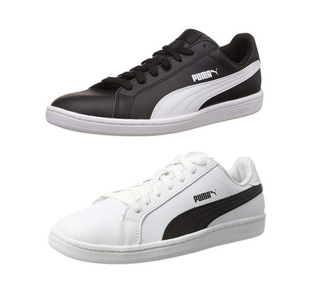 Las zapatillas Puma Smash L pueden ser nuestras por 29,85 euros, tanto en negro como en blanco, en Amazon y con envío gratis