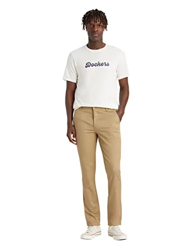 Dockers ALPHA ORIGINAL SKINNY, Pantalones para Hombre, New British Khaki, 31W 34L