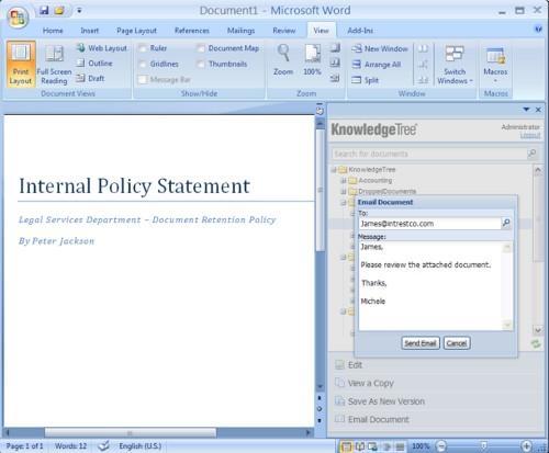 Knowledge Tree complemento para MS Office