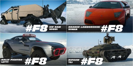 Este es el brutal elenco de coches para las escenas sobre hielo en Fast and Furious 8