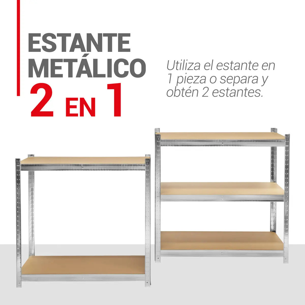Mueble Metálico Guardex 5 Niveles Ajustable Resistente a la Humedad 