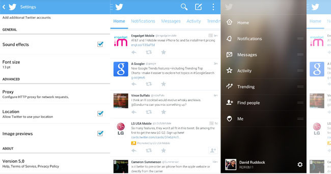 Twitter 5.0 Beta para Android nos muestra su nueva interfaz [APK]