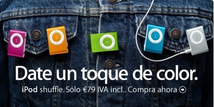¡NUEVOS iPod shuffle de colores!