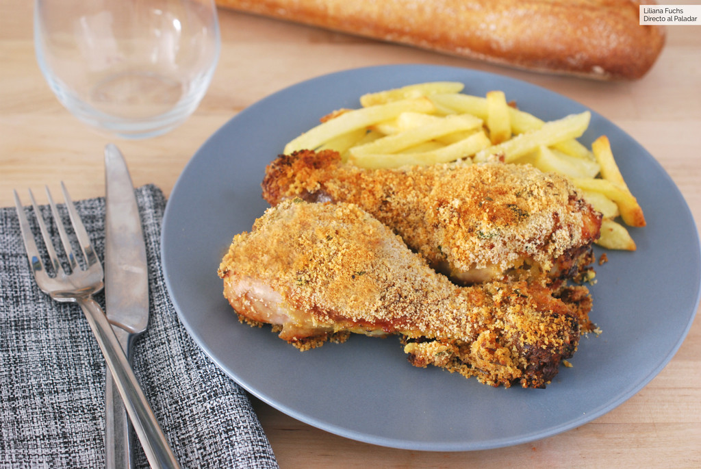 Receta de muslos de pollo asados a la mostaza con costra