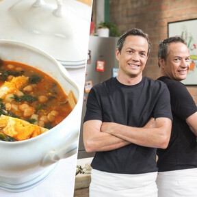 El ingrediente secreto de los hermanos Torres para hacer un potaje de garbanzos vegano: “Es ideal para una textura gelatinosa” 