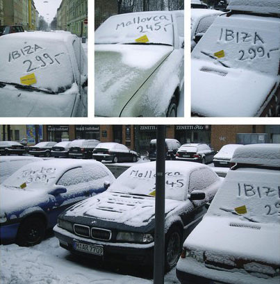 Publicidad sobre nieve