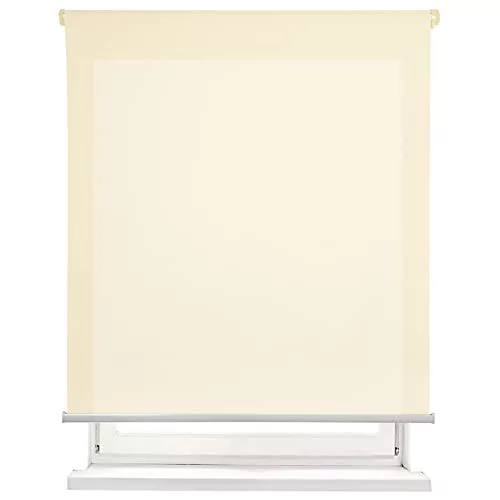 MERCURY TEXTIL-Estor Enrollable translúcido Liso (Beige, 135x180cm)