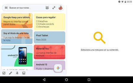 Google Keep Tablet