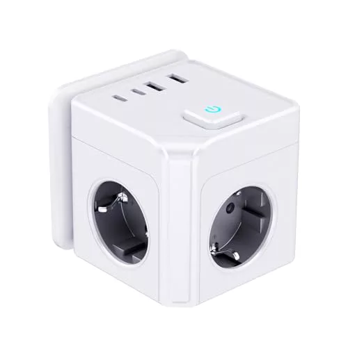 7-in-1 Cubo Enchufe con USB