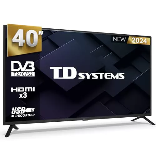 TD Systems - Televisor 40 Pulgadas 3 años de garantía (No Smart TV)