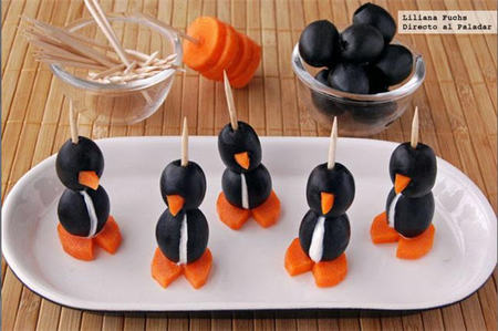 Sorprende a tu familia con estos divertidos entrantes en forma de pingüino