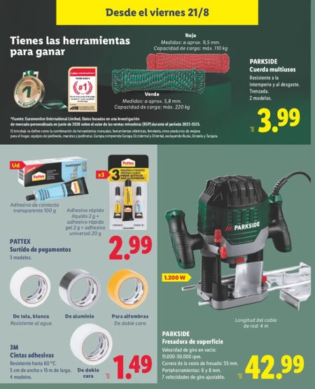 Fresadora De Superficie Parkside Folleto Lidl