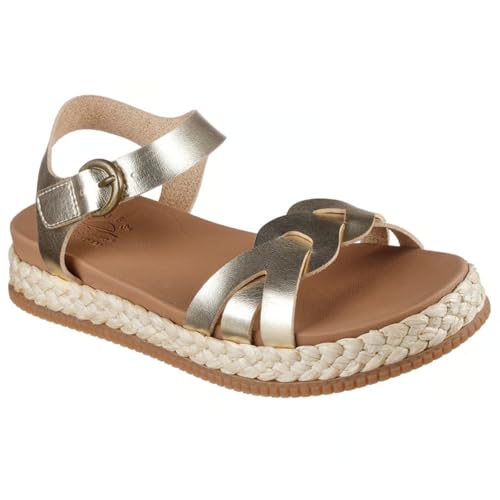 Skechers Bobs Stormy Kiss - Sandalias para mujer, veganas, con plush foam® confort, puntera abierta, correa en el tobillo con hebilla, zapatos ligeros de verano