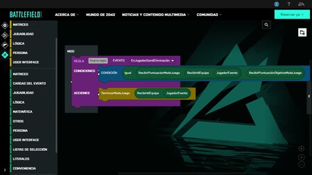 Battlefield 2042 Ejemplo Editor Reglas