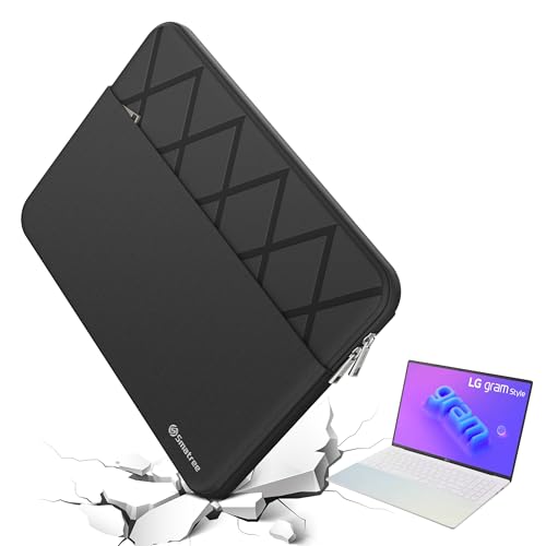 Smatree Funda protectora para portátil LG Gram 16 o 2 en 1, para LG Gram Style 16 OLED, funda protectora para portátil con bolsillo para accesorios, cremallera YKK, diseño patentado Super Corner (E619