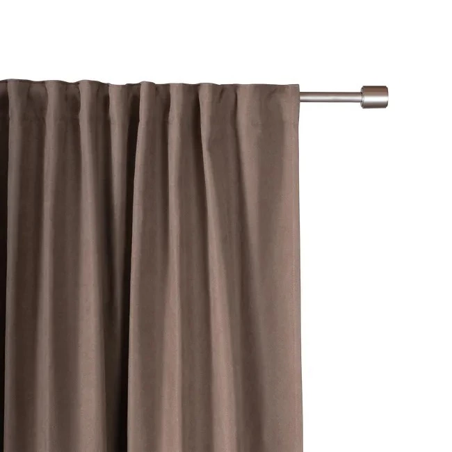 Cortina cinta, trabillas térmica opaca Ragnar INSPIRE liso marrón de 200x280cm
