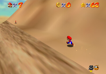 Cómo conseguir Free Flying Star por 8 monedas rojas de Shifting Sand Land 2 Super Mario 64 World8 Star5 01
