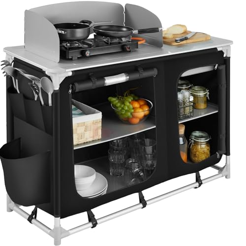 tectake® Cocina de Camping Plegable