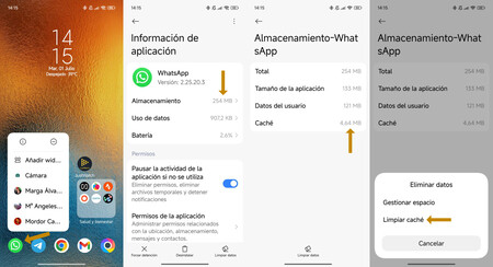 Capturas Cache Whatsapp