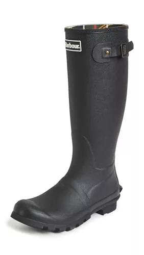 BARBOUR para hombre bota clásica negra botas Wellington, color negro, talla 42