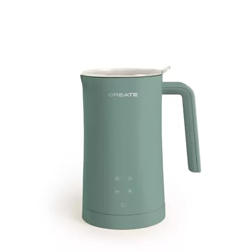 CREATE/MILK FROTHER STUDIO/Espumador calentador de leche eléctrico verde sage/Pantalla táctil. 4 programas automáticos. sitema de seguridad. 350ml. uso en frío o en caliente. 400 W