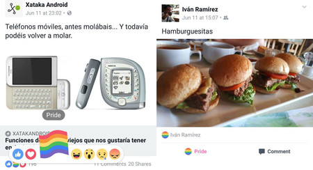 Cómo enviar la reacción de la bandera del orgullo LGTB desde Facebook para Android