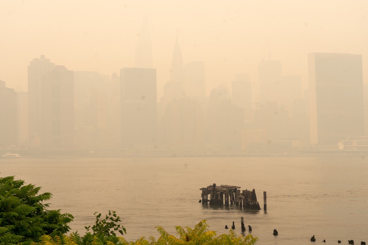 Los incendios de Canadá han teñido de naranja el cielo de Nueva York ...