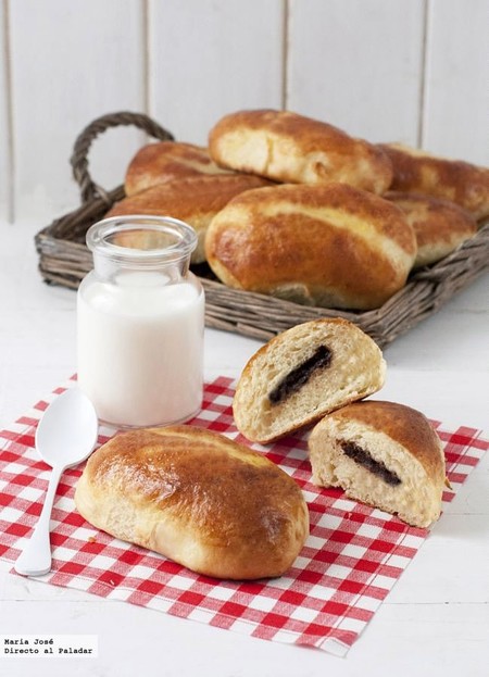 Panecillos de leche al vapor con chocolate. Receta con Thermomix