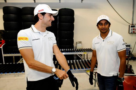 De La Rosa Karthikeyan Hrt F1 2012