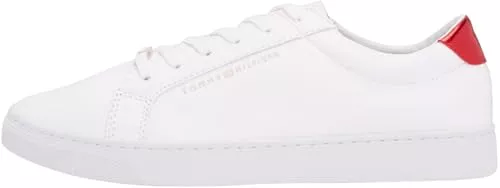 Tommy Hilfiger Sneaker con Suela Cupsole Mujer Essential Calzado, Multicolor (Red/White/Blue), 41