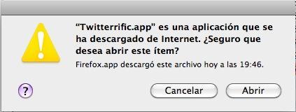 Desactiva el mensaje de seguridad en OS X cuando abrimos un archivo descargado de internet
