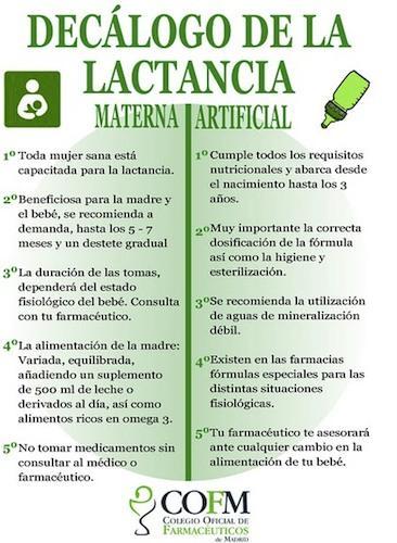 El Colegio de Farmacéuticos des-informa sobre lactancia