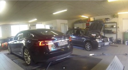 Tesla Model S P85D rompe dinamómetro