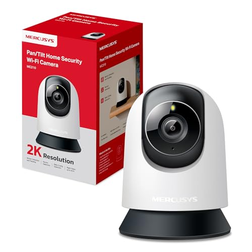 MERCUSYS MC210 - Cámara vigilancia WiFi Interior 360°, 2K 3MP, Bebé