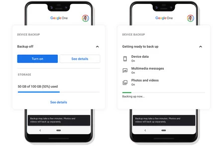 Google One バックアップ