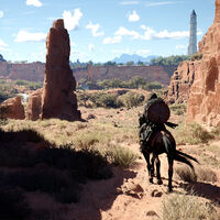Un jugador de Crimson Desert ha descubierto un pueblo perdido en una zona fuera del mapa que recuerda a Red Dead Redemption 2  
