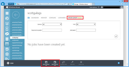 Windows Azure ya permite importar y exportar datos directamente a un disco en local