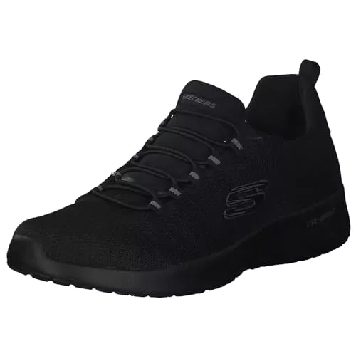 Skechers Trainers 58360 BKW Dynamight, Zapatillas Grandes para Hombre en Tallas Grandes, Negro, Gris, 40 EU