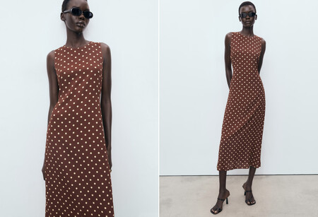 Vestido marrón de Mango
