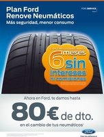Ford lanza su "Renove" de neumáticos, hasta 160 euros de descuento