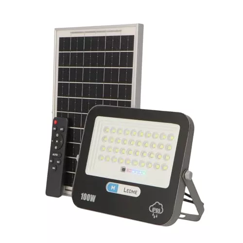M Ledme - Foco Solar Led 100W con mando a distancia