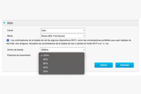 Potencia Router