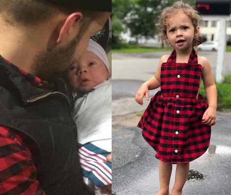 Una madre convierte la camisa que usó su marido cuando nació su hija en un vestido muy especial para la pequeña